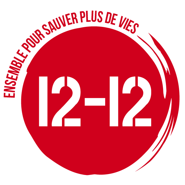 Le logo du Consortium 12-12 et son motto : ensemble pour sauver plus de vies.