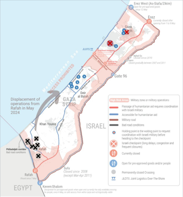 Nos actions à Gaza - carte opérationnelle